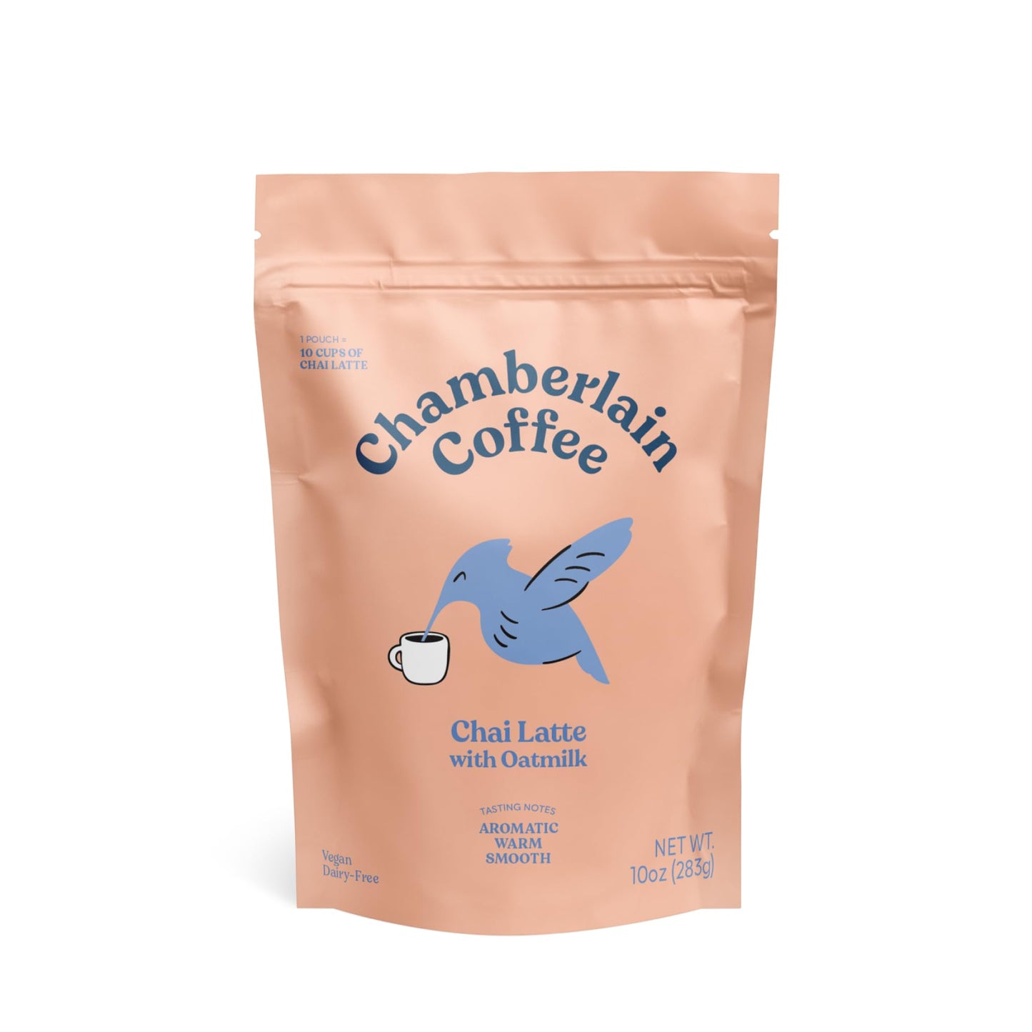 Chamberlain Coffee Chai Mix - Vegan Instant Chai Latte with Oat Milk & Spices - 10oz - 10 Servings - Model CC01CHVGHTE