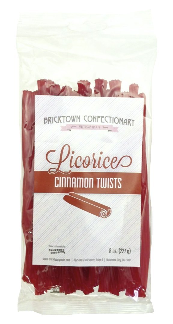 Cinnamon Licorice Twists - Spicy Fat-Free Old Fashioned Gourmet Red Hots Cinnamon Candy - Soft & Chewy Texture with Bold Fresh F