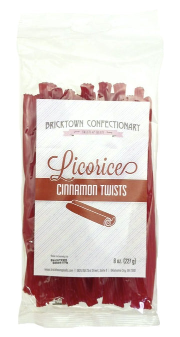 Cinnamon Licorice Twists - Spicy Fat-Free Old Fashioned Gourmet Red Hots Cinnamon Candy - Soft & Chewy Texture with Bold Fresh F