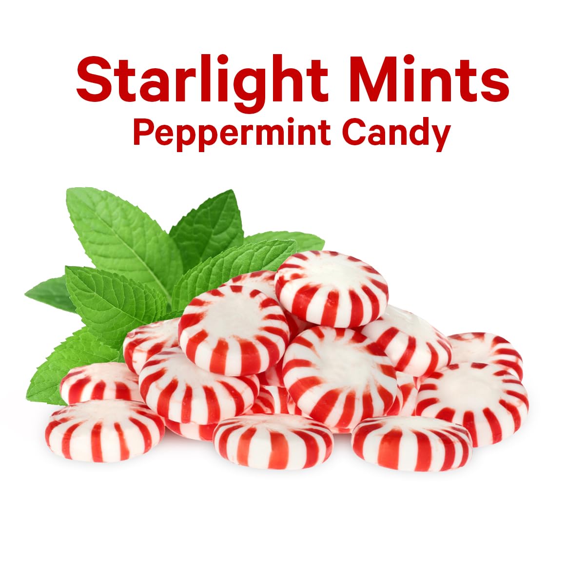 Starlight Peppermints Individually Wrapped Candy, 5 Pound Bulk Pack, Sweets For On The Go Refreshment, Perfect Peppermint Candy