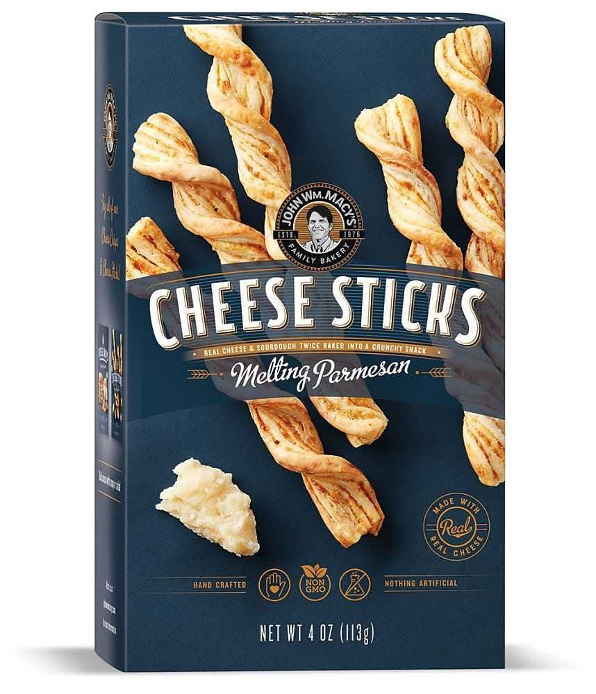 John Wm Macys Melting Parmesan Cheese Sticks, 4 oz, 6 Pack
