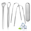 Morgles Tongue Scraper, 4Pcs Tongue Cleaners Metal Tongue Scraper With Case For Adults Kids, Great For Oral Hygiene Reduce Bad B