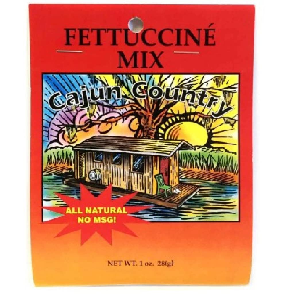 Cajun Country Cajun Creole Fettuccine Mix, 1 Ounce Packet (No MSG and All Natural Ingredients - Makes 6 Servings)