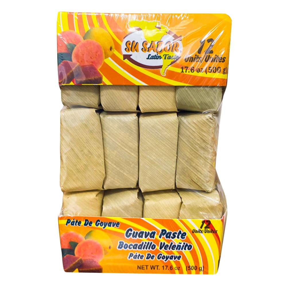 Su Sabor Guava Paste Bocadillo Veleito 12 Units 17.6 Ounces /500 Grams
