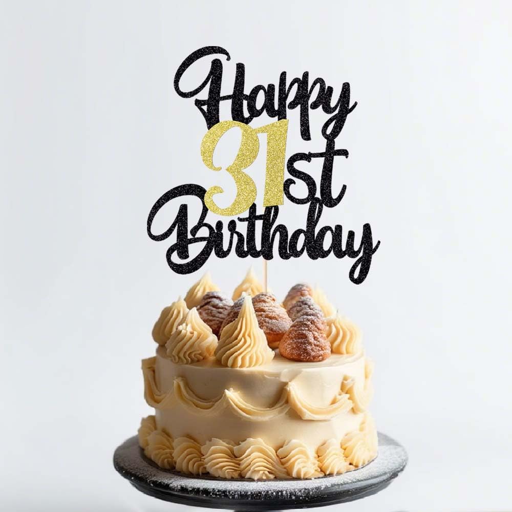 31St Happy Birthday Cake Topper Happy Birthday Cake Decoration 31St Birthday Party Decoration Gift Plugin