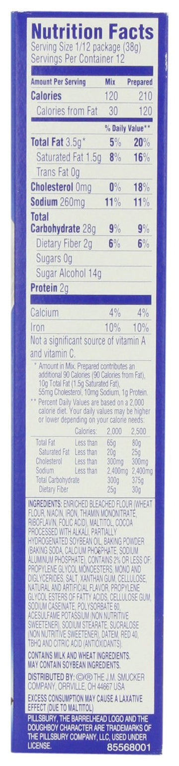 Pillsbury Cake Mix, Sugar Free, Devil'S Food 16 Oz (Pack Of 12)