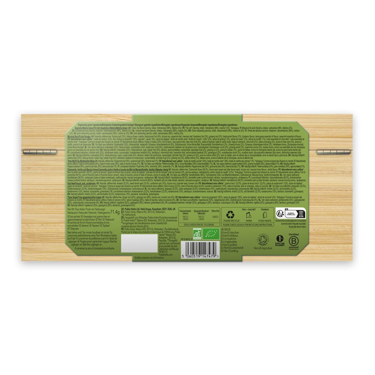Pukka Herbal Tea Discovery Chest, Exquisite Selection Of Organic Infusion Teas In A Bamboo Box, Ideal Gift With Assorted Herbal