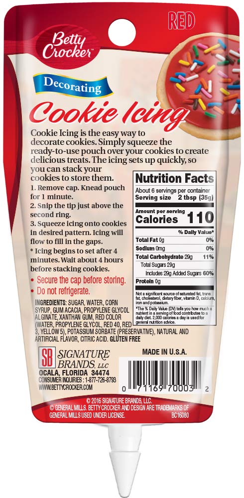 Betty Crocker Cookie Icing Red, 7-Ounce (Pack Of 6)