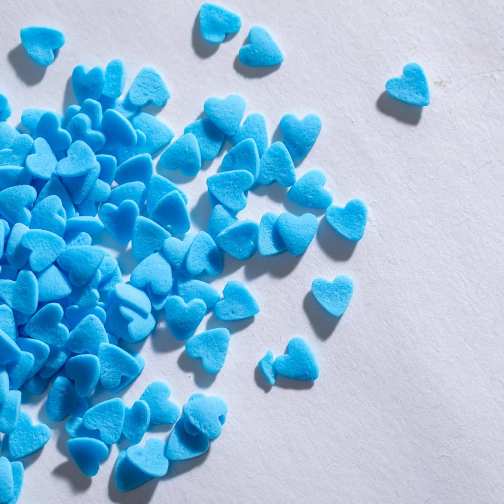 NIPEOR Red Heart Shapes Sprinkles for Cake Decorating - 3.53 oz - Seablue Heart