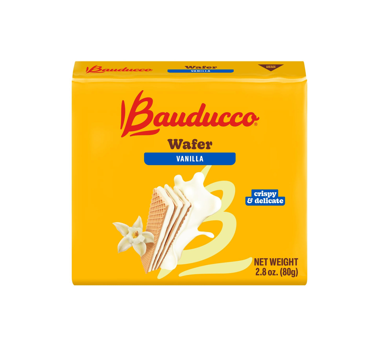 Bauducco Wafer Cookies, Vanilla, 28 Oz (Pack Of 10) - Crispy Layered Wafers With Rich Vanilla Cream Filling - Indulgent Sweet Sn