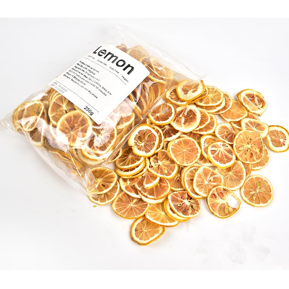 Dehydrated Dry Lemon For Cocktails, Dried Lemon 17.6Oz/500G, 100% Natural & No Additives, No Sugar Added (17.6 Oz)