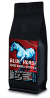 Blue Horse 100% Kona Coffee, Medium Roast, Arabica Whole Beans, 8 oz Bag, Farm Fresh, Authentic Hawaiian Coffee from the Big Isl