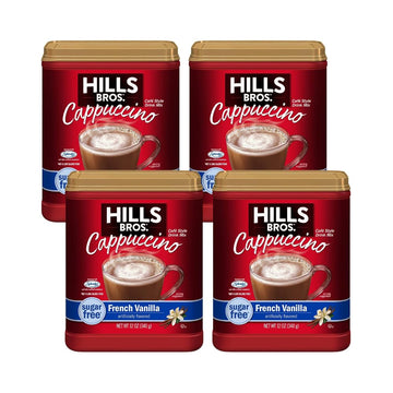 Hills Bros. Flavor Coffee (Sugar-Free French Vanilla, 12 Ounce (Pack of 4)
