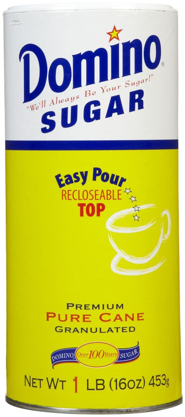 Domino Pure Cane Granulated Sugar Easy Pour Top 16 Oz