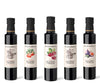 Blazing Bella Balsamic Vinegar Five 250 ML Bottle Variety Set - Barrel Aged, Strawberry, Raspberry, White, and Fig Balsamic