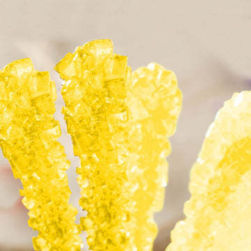 Extra Large Rock Candy Sticks: 48 Banana Lollipop - Yellow Rock Candy Sticks - Individually Wrapped - Espeez Rock Candy Sticks For Candy Buffet, Birthdays, Weddings, Receptions And Baby Shower