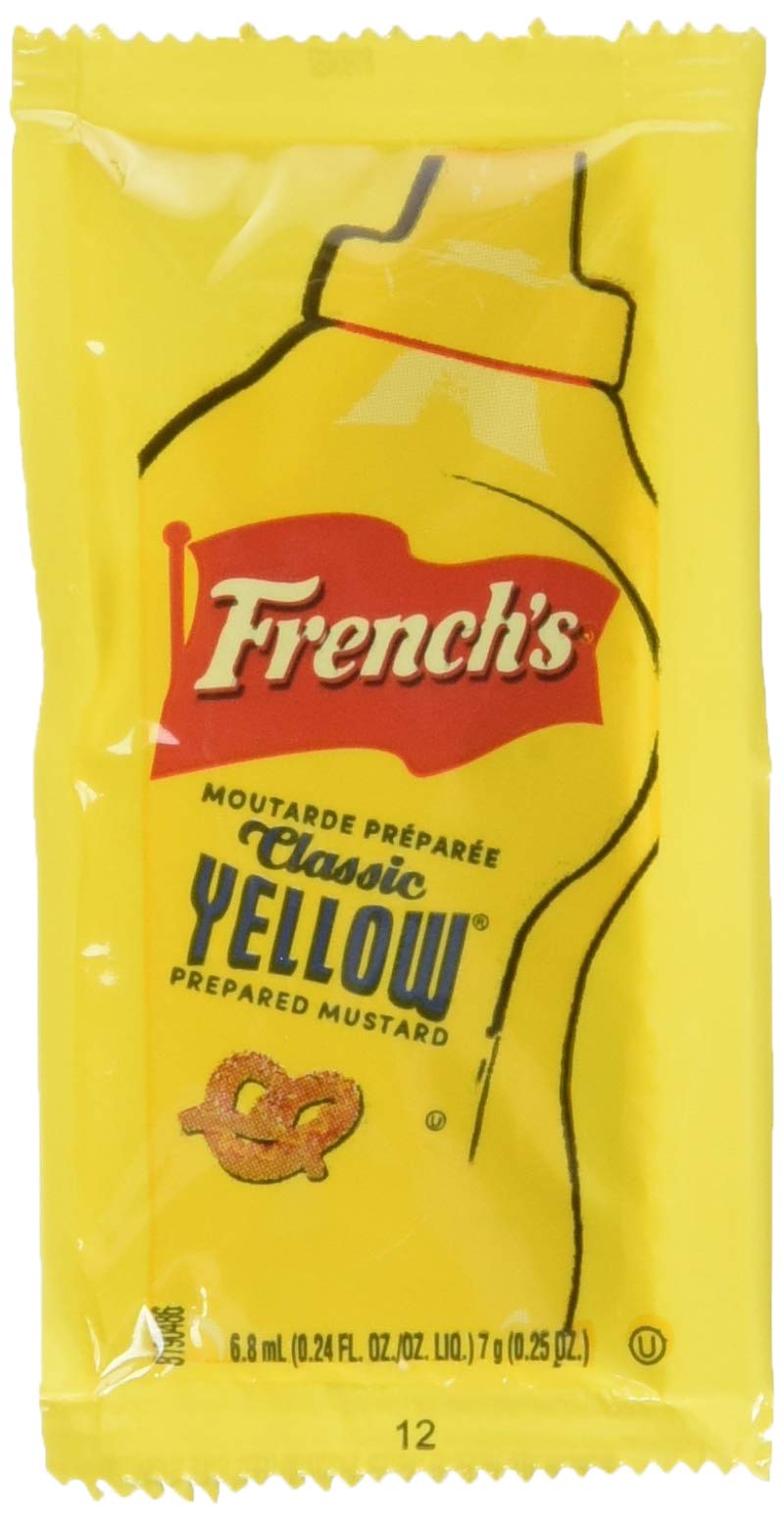 French's Mustard Packets, Gluten-Free, No High Fructose Corn Syrup On-the-go, 0.24 Fl Oz (Pack of 500)