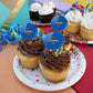 University Of New England Primary Logo Cupcake Picks Toppers Decoration Set Of 6