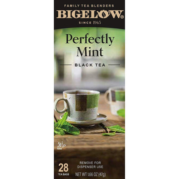 Bigelow Tea Bags, Plantation Mint, 28-Count Boxes (Pack Of 6)