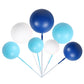 Rssta i Cake Toppers - 30 PCS Foam Ball Mini Balloon Decorations - Blue White - Ideal for Baby Shower, Birthday, Wedding, Anniversary Parties