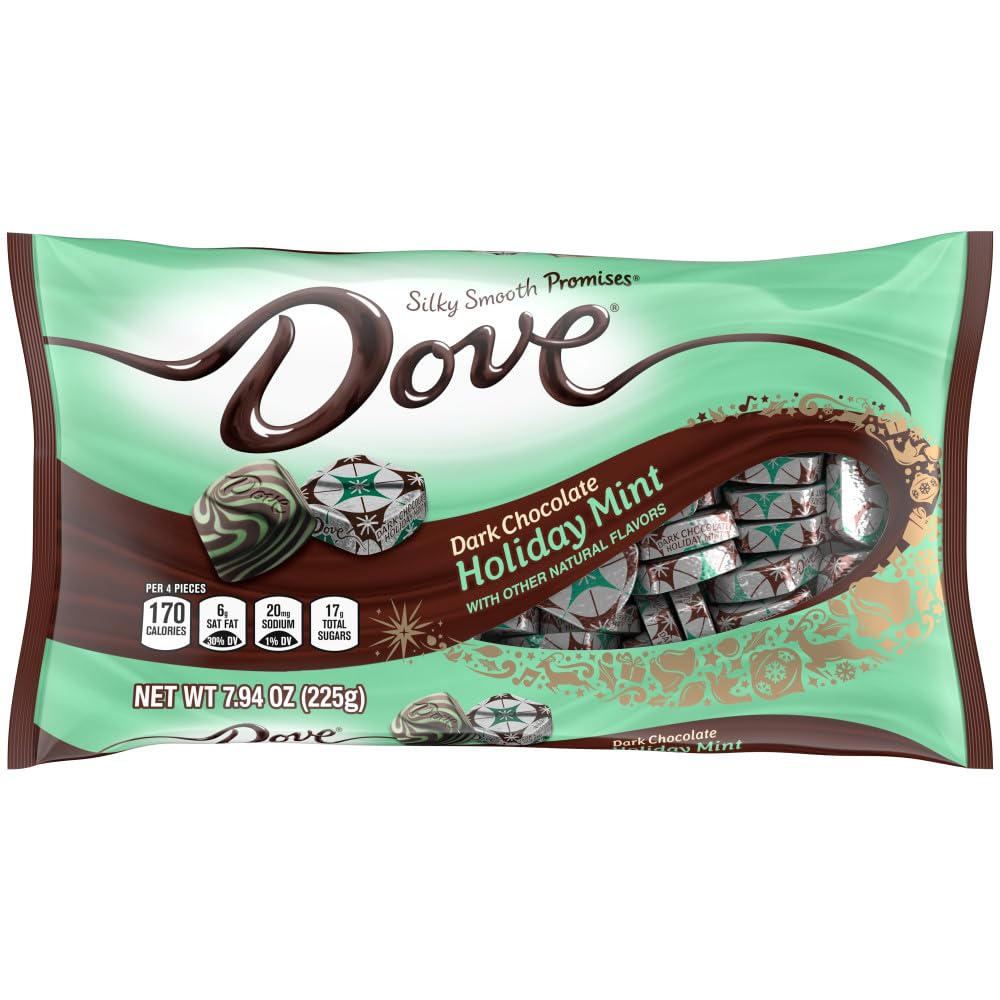DOVE PROMISES Dark Chocolate Holiday Mint Christmas Candy Gifts  7.94 Oz Bag
