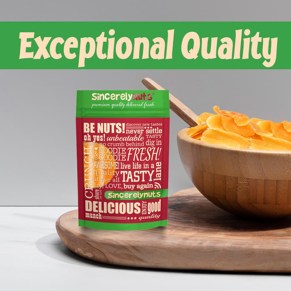 Sincerely Nuts Dried Mango Slices Lightly Sweetened & Unsulfured 5Lb Bag - Antioxidant Rich - Scrumptious Taste - Guaranteed Fre