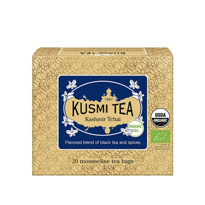 Kusmi Tea - Kashmir Tchai - Organic Black Tea Flavored with Anise, Cardamom, Cinnamon, Ginger & Cloves - Smooth, Flavourful, Caf