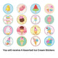 LYZAS SWEETS &   Gluten Free Ice Cream Cones, Pack of 2 (12ct), Includes 4 BONUS Ice Cream Stickers