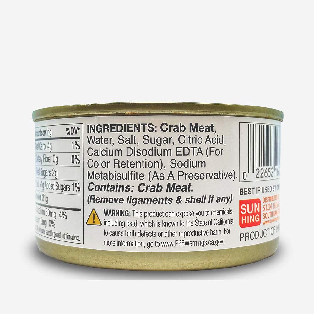 Flower Brand Premium Select Crab Meat Canned Gluten Free Food, High Protein (Pack of 6)