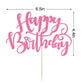 Naicaek Handmade Glitter Happy Birthday Cake Topper,Birthday Party Cake Decorations, Anniversary/Birthday Party Decoration Suppl