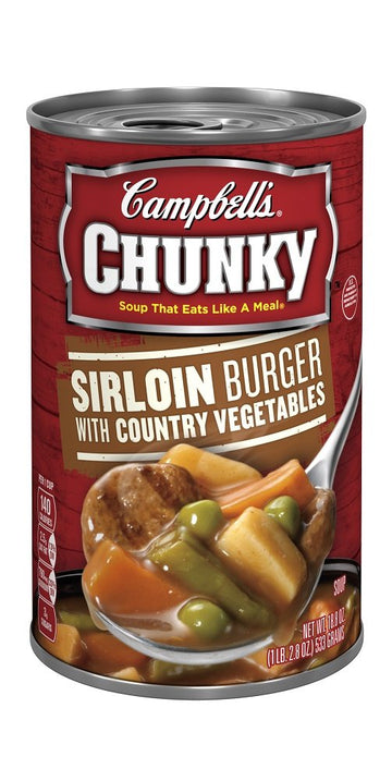 Campbell s Chunky Healthy Request Soup, Sirloin Burger with Country Vegetables, 18.8 Oz. (Pack Of. 8)