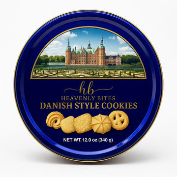 Heavenly Bites Danish Style Butter Cookies - 12 oz Metal Tin