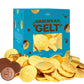 The Dreidel Company Hanukkah Chocolate Gelt, Nut-Free, Belgian Milk Chocolate Coins, Foil Wrapped Gold Coins Kosher Dairy Chanuk