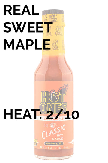 HOT ONES Chili Maple Sauce, Natural Ingredients, 5 fl oz Bottle, Red, Model 0851444008219