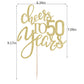 Qertesl Gold Glitter Cheers To 50 Years Cake Topper, Happy 50Th Birthday Cake Decorations,Perfect For 50 Years Cake Decorating,W