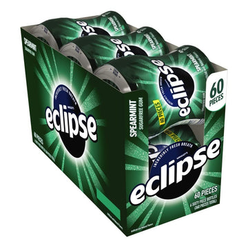 Eclipse Spearmint Sugarfree Gum, 60 Count (Pack Of 6)