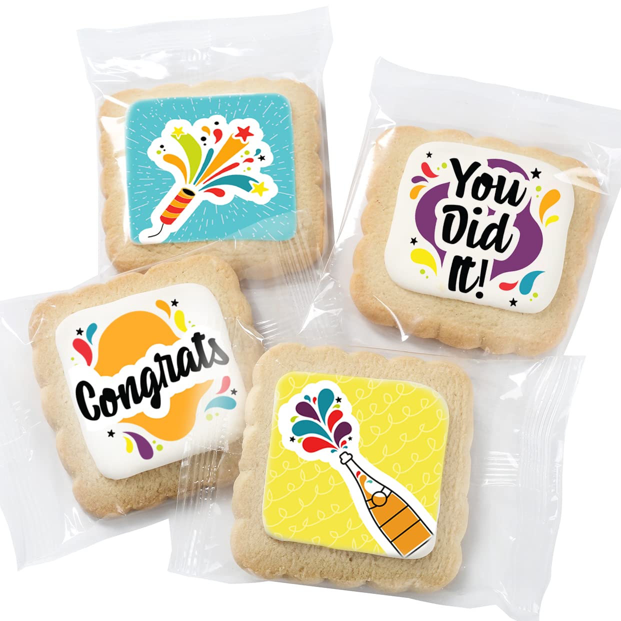 Congrats Gift Cookies Congratulations Gift Basket 12 Pack For Kids Men Women Graduation Friend | Nut Free | Kosher