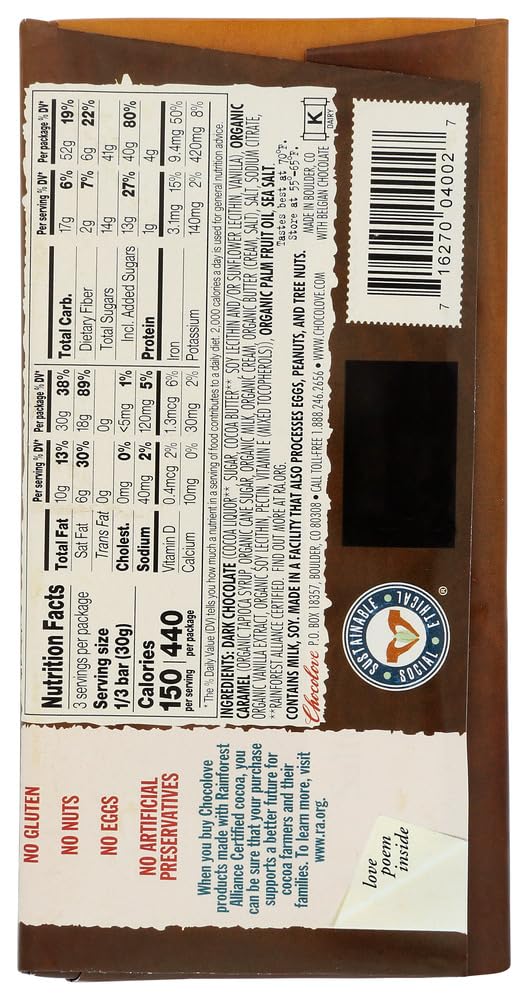 Chocolove Bar,Slt Crml,Dk Choc,55% 3.2 Oz (Pack Of 10)