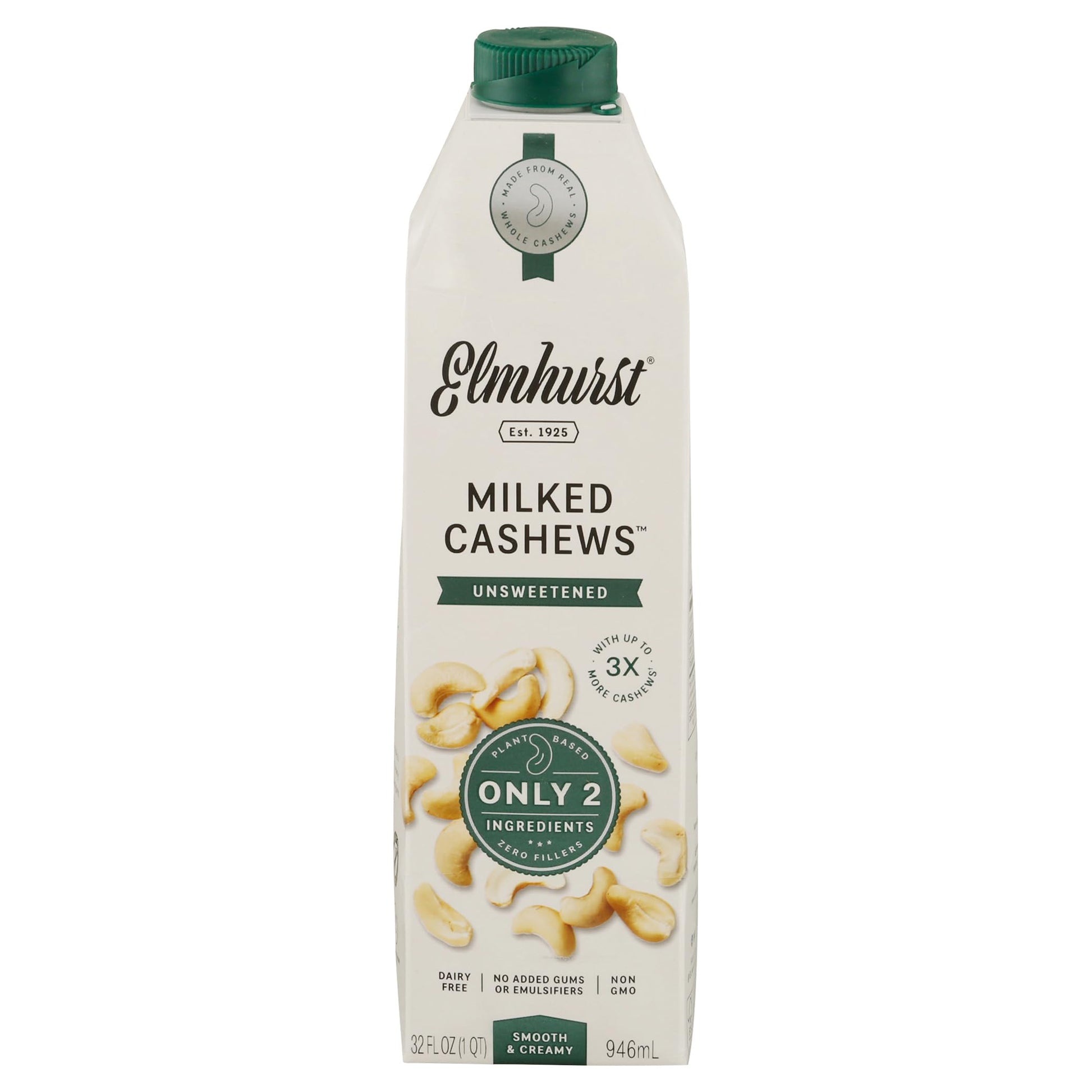 ELMHURST Unsweetened Cashew Milk, 32 FZ