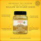 Pride Of India - Pack Of 6 - Yellow Mustard Seed Whole - Pungent & Aromatic - Gourmet Indian Spice - Add In Salads/Dressings/Chi