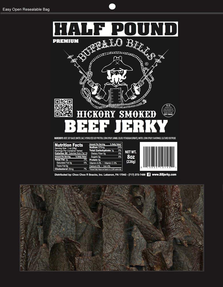 Buffalo Bills Premium Hickory Smoked Beef Jerky Pieces, 8oz Pack