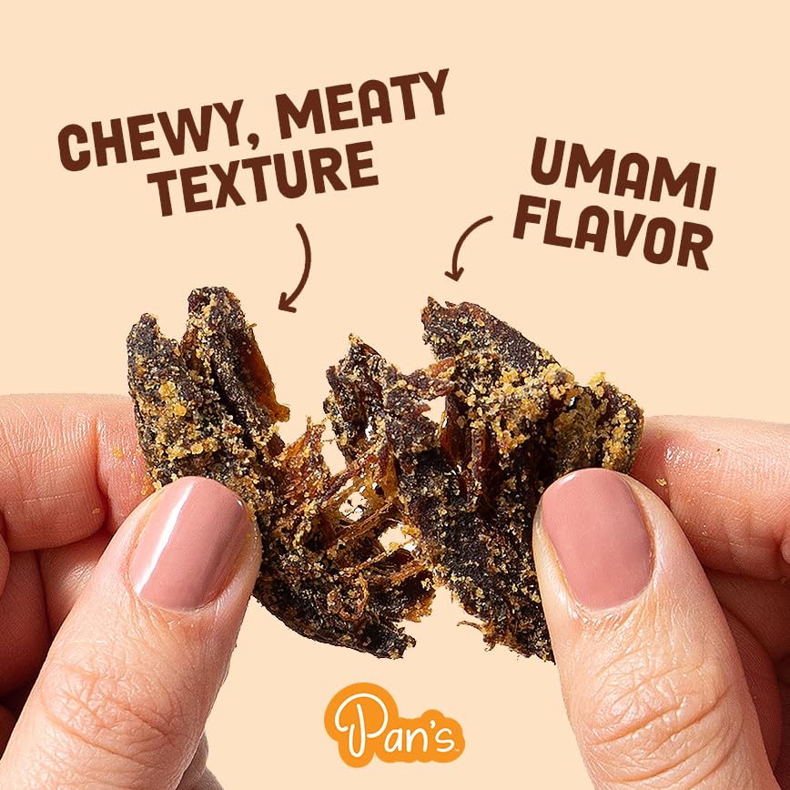 Pan'S Mushroom Jerky, Organic, Vegan Snacks, Mushrooms Shitake, Meatless Jerky, Gluten Free, High In Fiber, Variety Pack Of Orig