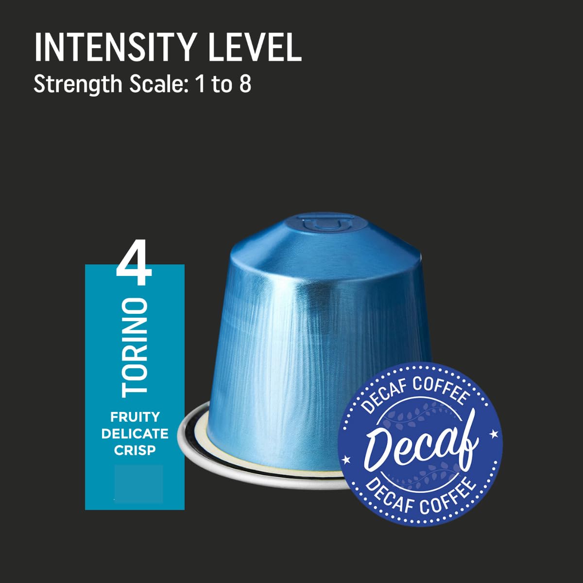 REAL COFFEE Decaf Italian Espresso compact pieces - 100 Aluminum compact pieces, Medium Roast Arabica, Compatible with Nespresso