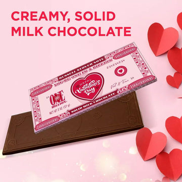 Day One In A Billion Heart Chocolate Bars - 18 Pack Solid Milk Chocolate Candy Bars Gift For Valentine'S, Party, Snacks & Treats