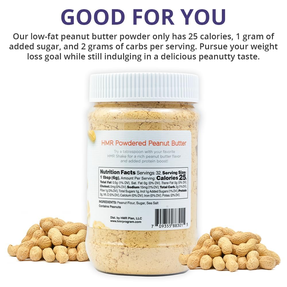 2-Pack Hmr Peanut Butter Powder | Powdered Peanut Butter (32 Servings), Powder Mix From Real Dry-Roasted Peanuts, 3 Grams Of Pro