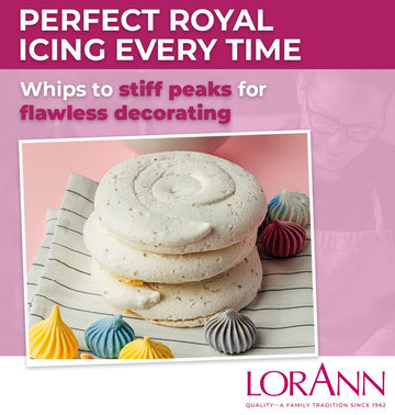 Lorann Oils Meringue Powder - Gluten-Free, Kosher & Nut-Free - Essential For Royal Icing, Baking & Decorating - No Artificial Co