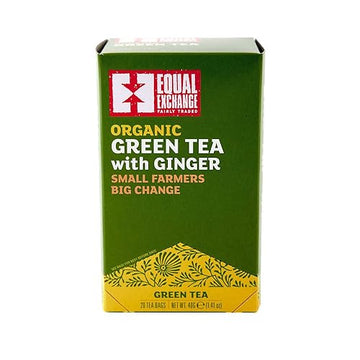 Equal Exchange Organic Green Tea With Ginger, 20 Count