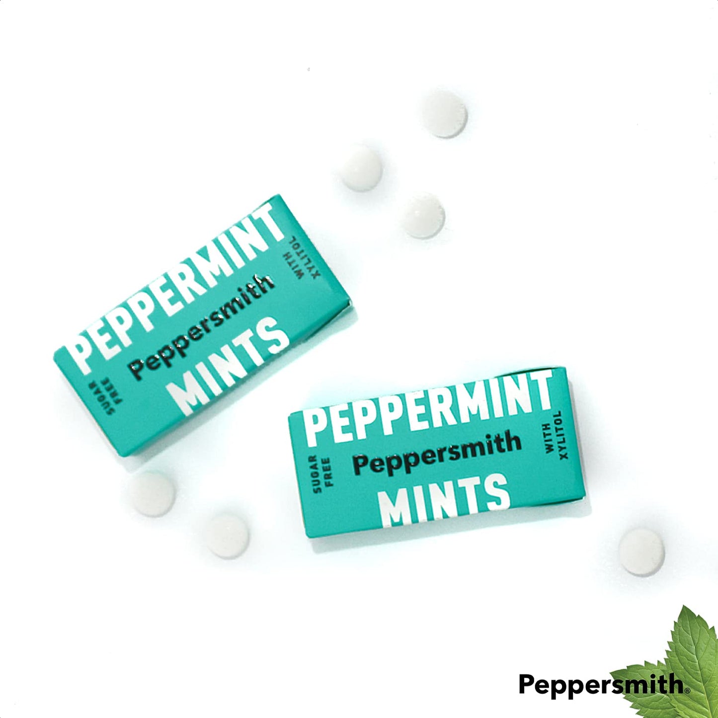 Peppersmith 100% Xylitol Mints, Fine English Peppermint, 25 Mints 15 g (Pack of 12, Total 300 Mints)