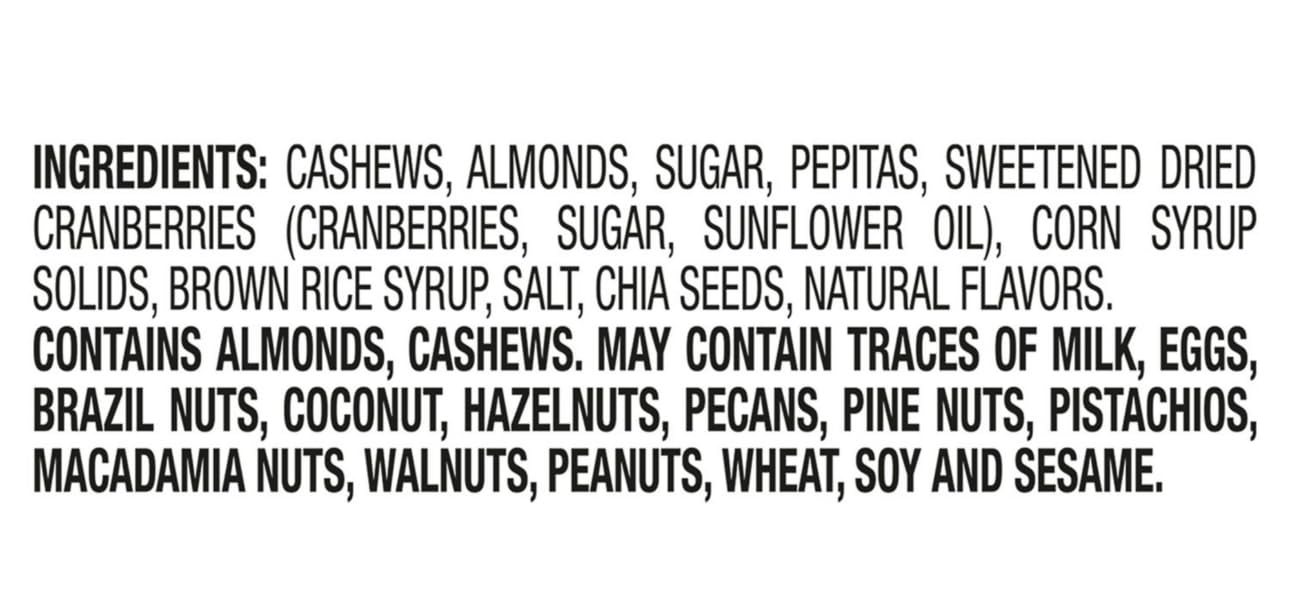 Honey Vanilla Nut & Fruit Clusters - 24 oz, Resealable Pouch, Cashews, Almonds, Cranberries, Chia Seeds, Perfect Crunchy Snack f