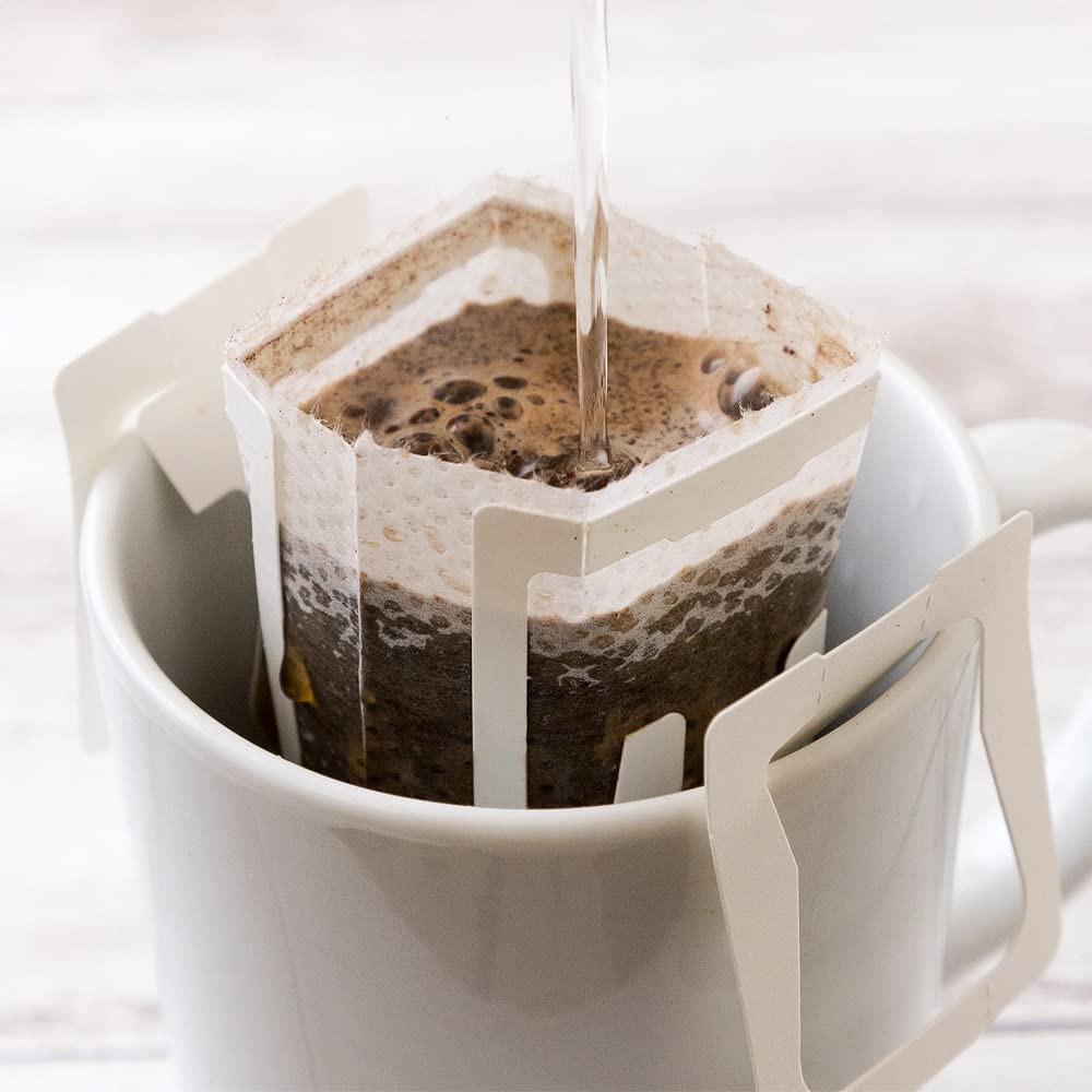 Damtuh Single Serve Pour Over Drip Coffee - Decaf Columbia & Brazil Blend, 100% Arabica Coffee Packets - 10G X 6 Count (Pack Of